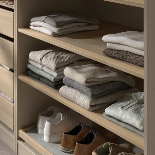 IKEA KOMPLEMENT Shelf 100x58CM White Stained Oak Effect Bedroom